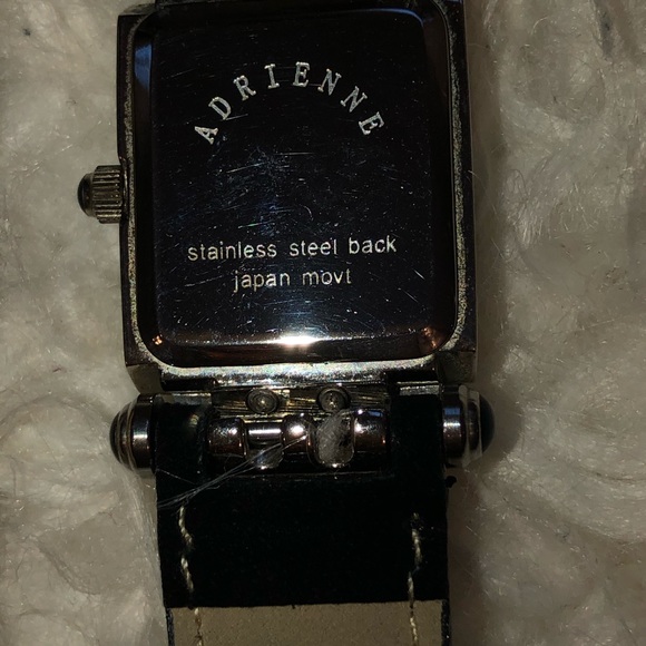 Black suede and crystal watch. - Picture 6 of 7